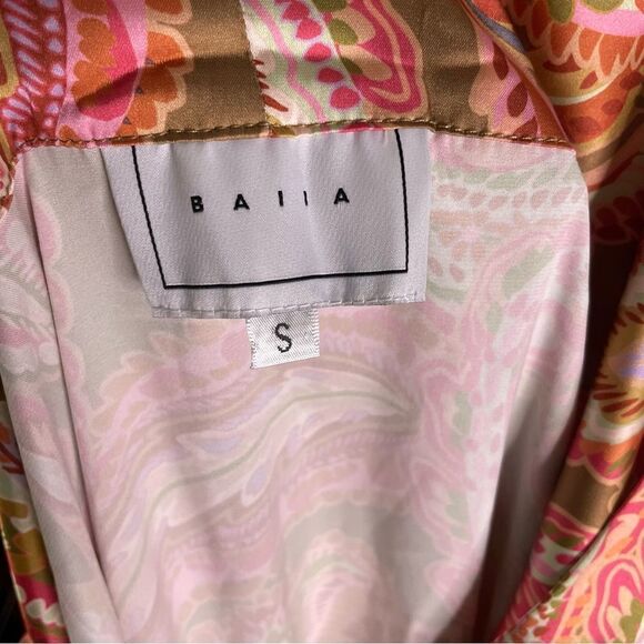 Baiia Isla Wrap Skirt Barcelona Pink Green Paisley Print - Picture 5 of 8